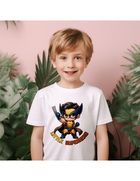 Body dziecięce "Little Superhero" Czarne | Fanowski nadruk