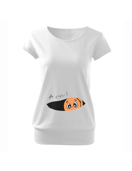 Koszulka ciążowa "A kuku!" Czarna | Wysoka jakość