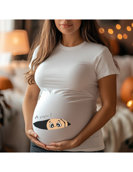 Koszulka ciążowa "A kuku!" Czarna | Wysoka jakość