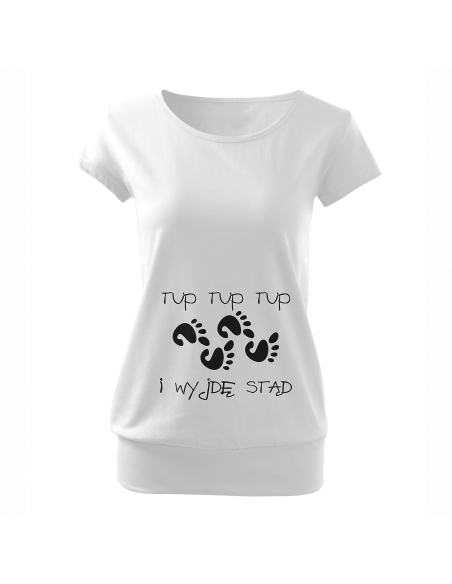 Koszulka ciążowa "Tup tup tup i wyjdę stąd" Czarna | Wysoka jakość