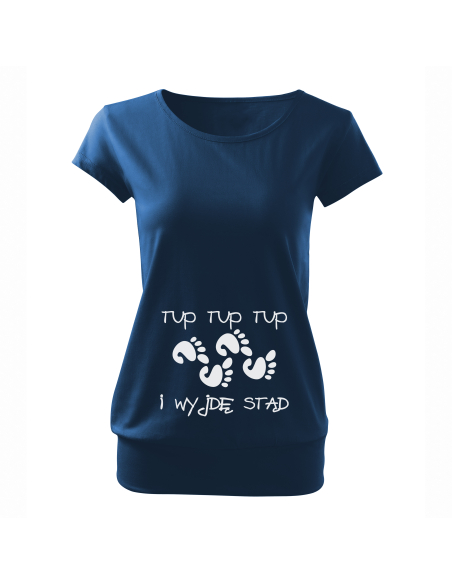 Koszulka ciążowa "Tup tup tup i wyjdę stąd" Czarna | Wysoka jakość