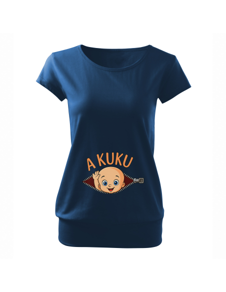 Koszulka ciążowa "A kuku!" Czarna | 100% Bawełna