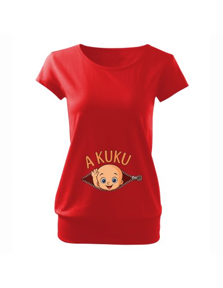 Koszulka ciążowa "A kuku!" Czarna | 100% Bawełna