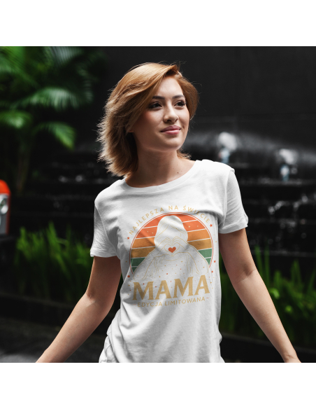 Koszulka Damska "Najlepsza na świecie Mama" Różowa | 100% Bawełna