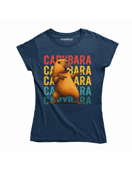 Koszulka Damska "CAPYBARA" Różowa | 100% Bawełna