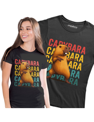 Koszulka Damska "CAPYBARA" Różowa | 100% Bawełna