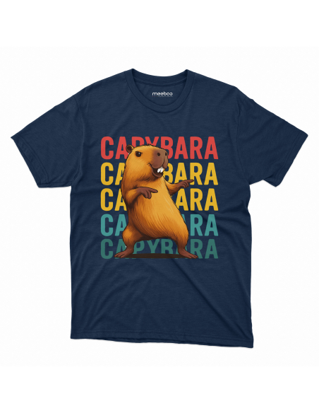 Koszulka Dziecięca "CAPYBARA" Czarna | 100% Bawełna