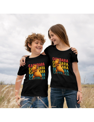 Koszulka Dziecięca "CAPYBARA" Czarna...