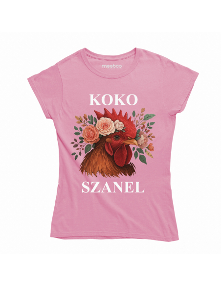 Koszulka Damska "Koko Szanel" Czarna | 100% Bawełna