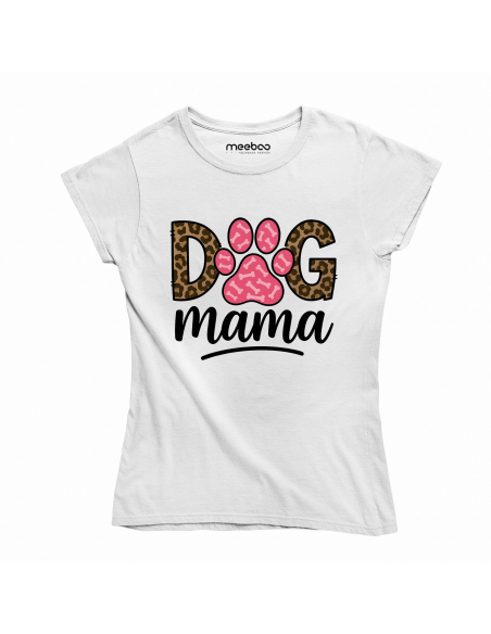 Koszulka Damska "Dog mama" Czarna | 100% Bawełna
