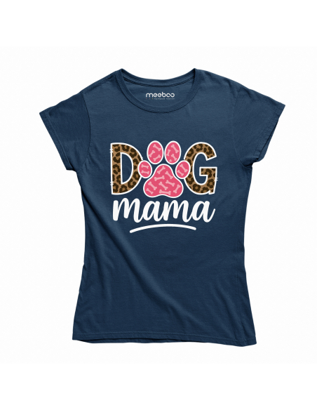 Koszulka Damska "Dog mama" Czarna | 100% Bawełna