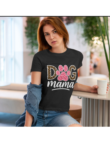 Koszulka Damska "Dog mama" Czarna |...