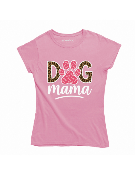 Koszulka Damska "Dog mama" Czarna | 100% Bawełna