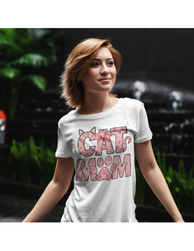 Koszulka Damska "Cat mom" Czarna |...