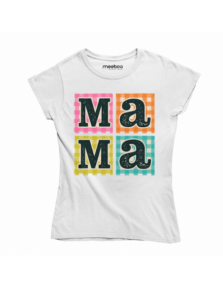 Koszulka Damska "MAMA" Biała | 100% Bawełna
