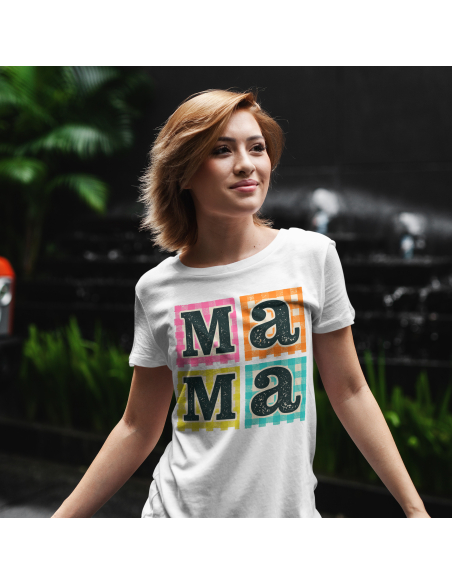 Koszulka Damska "MAMA" Biała | 100% Bawełna