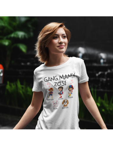Koszulka Damska "Gang mamy + Twoje...