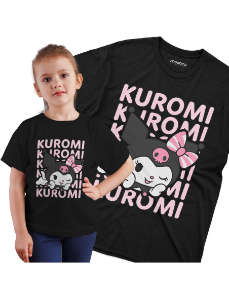 Koszulka Dziecięca "Kuromi" Czarna | 100% Bawełna