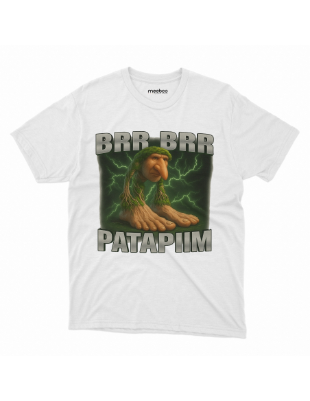 Koszulka Dziecięca BrainRot "Brr Brr Patapiim" Czarna | 100% Bawełna