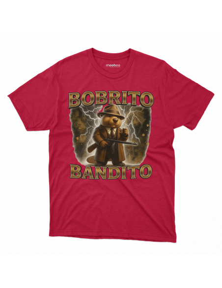 Koszulka Dziecięca BrainRot "Bobrito Bandito" Czarna | 100% Bawełna