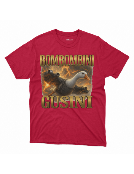 Koszulka Dziecięca BrainRot "Bombomrini Gusini" Czarna | 100% Bawełna