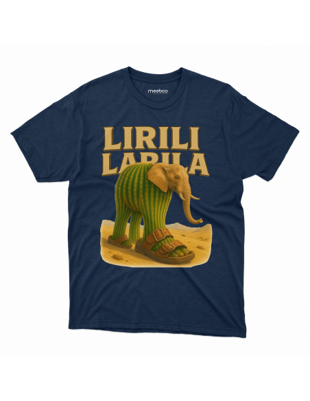 Koszulka Dziecięca BrainRot "Lirili Larila" Czarna | 100% Bawełna