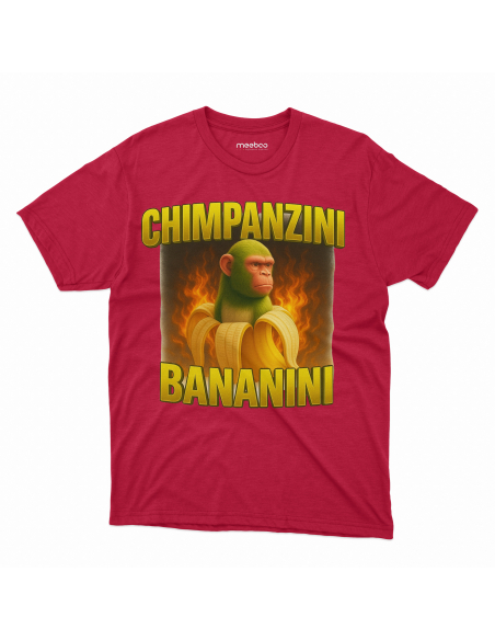 Koszulka Dziecięca BrainRot "Chimpanzini Bananini" Czarna | 100% Bawełna