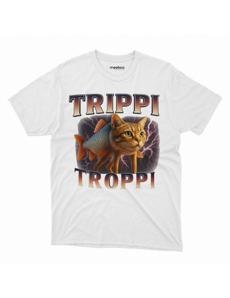 Koszulka Dziecięca BrainRot "Trippi Troppi" Czarna | 100% Bawełna