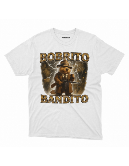 Koszulka Męska BrainRot "Bobrito Bandito" Czarna | 100% Bawełna