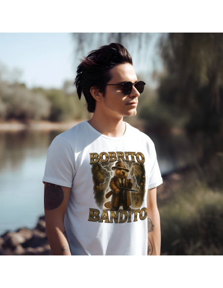 Koszulka Męska BrainRot "Bobrito Bandito" Czarna | 100% Bawełna