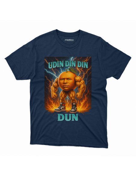 Koszulka Męska BrainRot "Udin Din Din Dun" Czarna | 100% Bawełna Czarna | 100% Bawełna