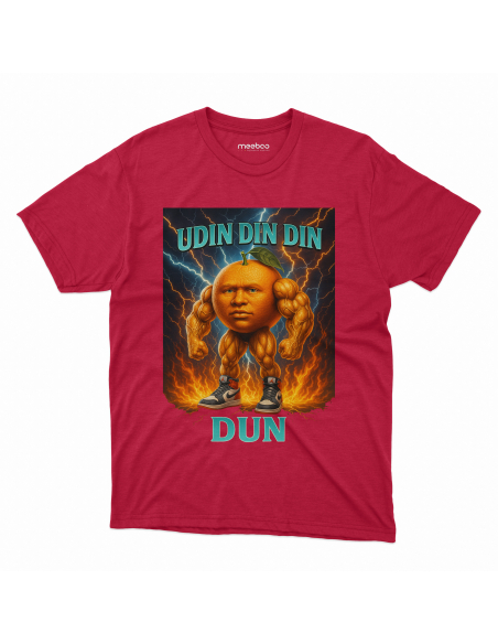 Koszulka Męska BrainRot "Udin Din Din Dun" Czarna | 100% Bawełna Czarna | 100% Bawełna