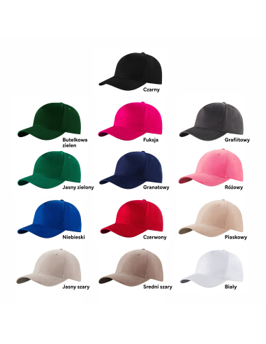 Czapka z daszkiem 5 panelowa z Nadrukiem