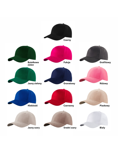 Czapka z daszkiem 5 panelowa z Nadrukiem