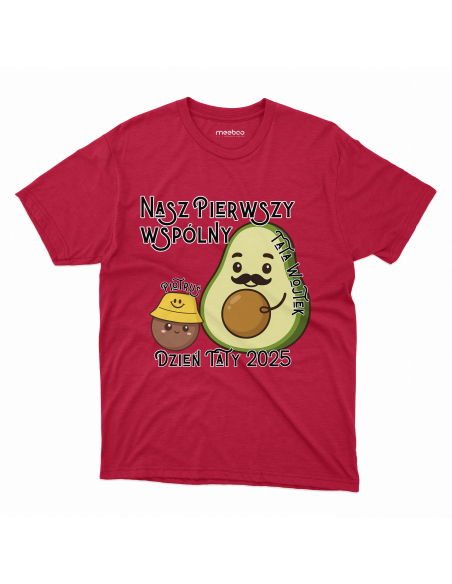 Koszulka Męska "Nasz pierwszy wspólny dzień taty" Czarna | 100% Bawełna