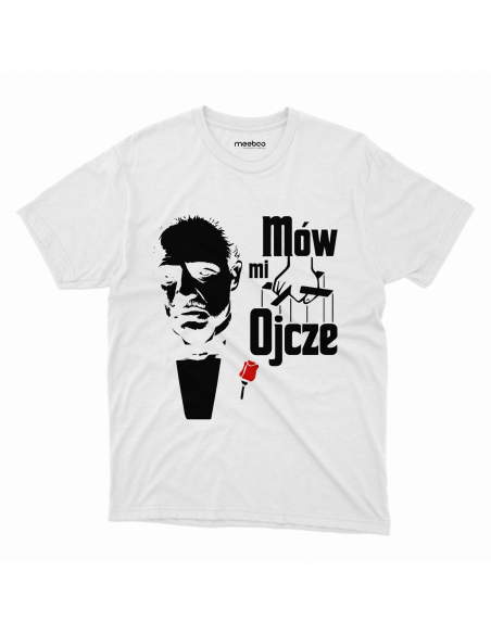 Koszulka Męska "Mów mi ojcze" Czarna | 100% Bawełna