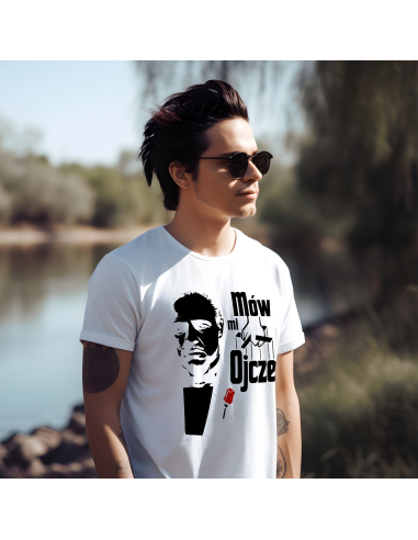 Koszulka Męska "Mów mi ojcze" Czarna...