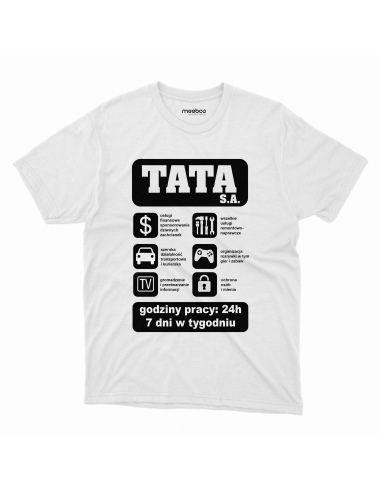 Koszulka Męska "Tata S.A." Czarna |...