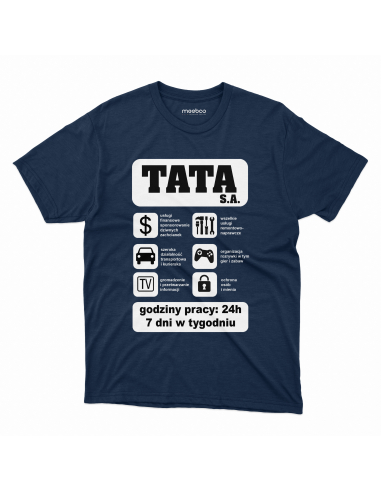 Koszulka Męska "Tata S.A." Czarna |...