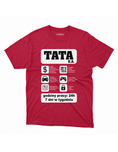 Koszulka Męska "Tata S.A." Czarna |...