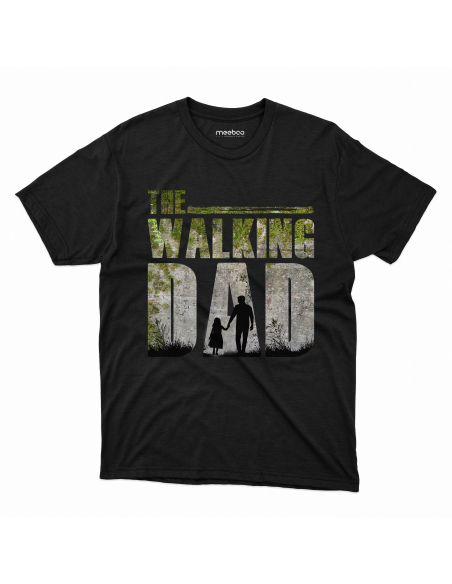Koszulka Męska "The Walking Dad - Córka" Czarna | 100% Bawełna