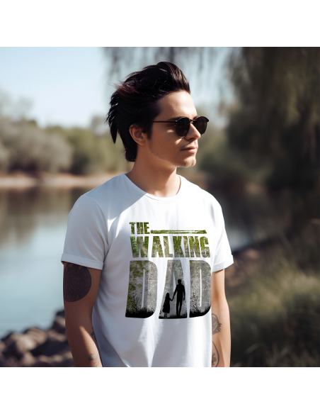 Koszulka Męska "The Walking Dad - Córka" Czarna | 100% Bawełna