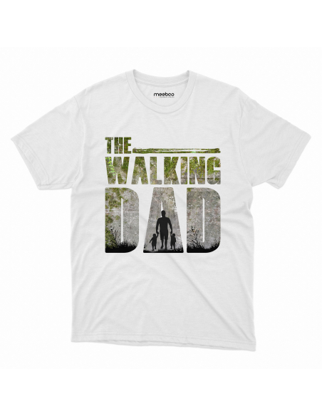 Koszulka Męska "The Walking Dad - Dzieci" Czarna | 100% Bawełna