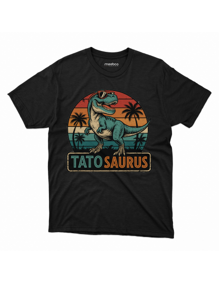 Koszulka Męska "Tatosaurus" Czarna | 100% Bawełna