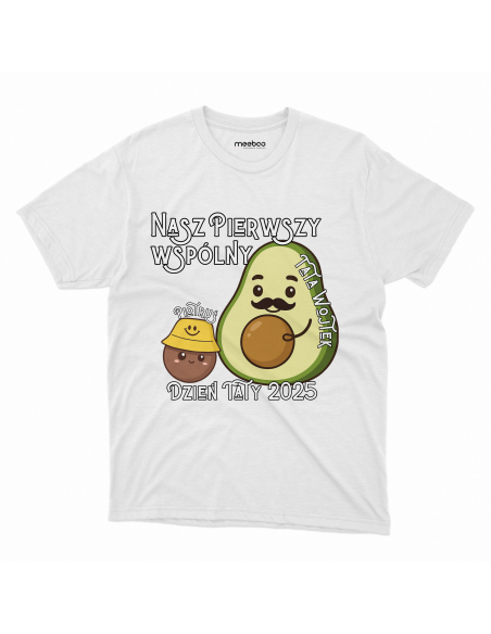Koszulka Dziecięca "Nasz pierwszy wspólny dzień taty" Czarna | 100% Bawełna