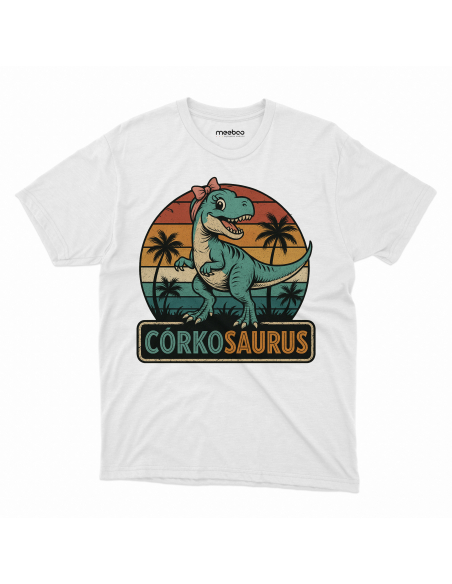 Koszulka Dziecięca "Córkosaurus" Czarna | 100% Bawełna