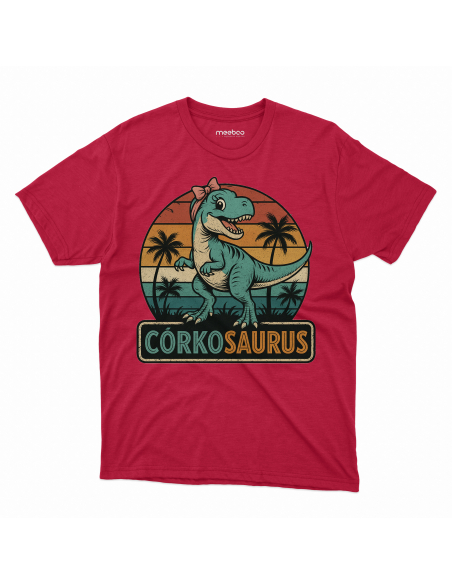 Koszulka Dziecięca "Córkosaurus" Czarna | 100% Bawełna