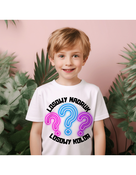 Koszulka Dziecięca "Losowy Nadruk" Losowy kolor | 100% Bawełna