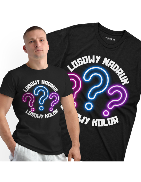 Koszulka Męska "Losowy nadruk" Losowy kolor | 100% Bawełna