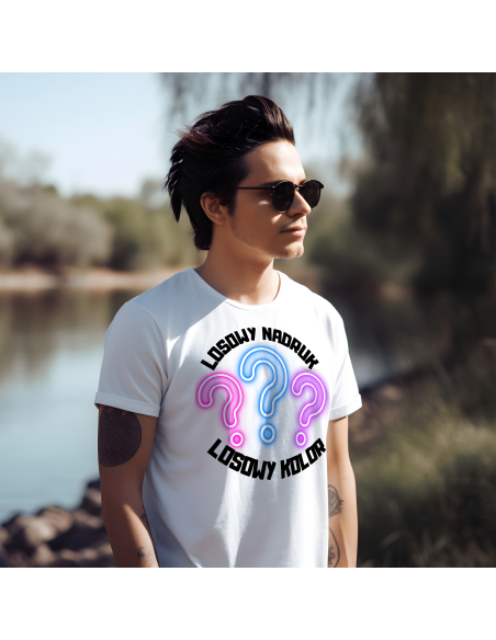 Koszulka Męska "Losowy nadruk" Losowy kolor | 100% Bawełna